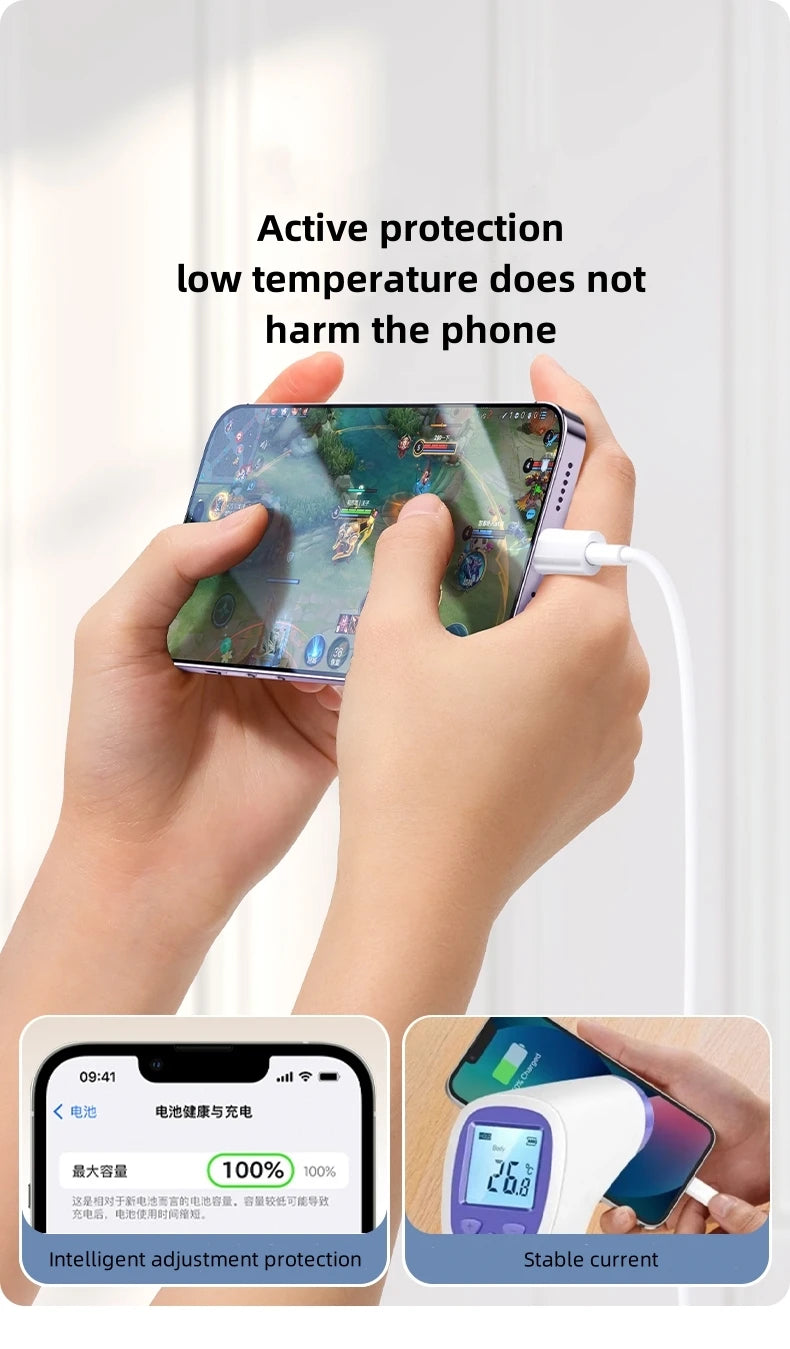 20W PD Fast Charging USB-C Cable – Compatible with iPhone 14/13/12/11 Pro Max