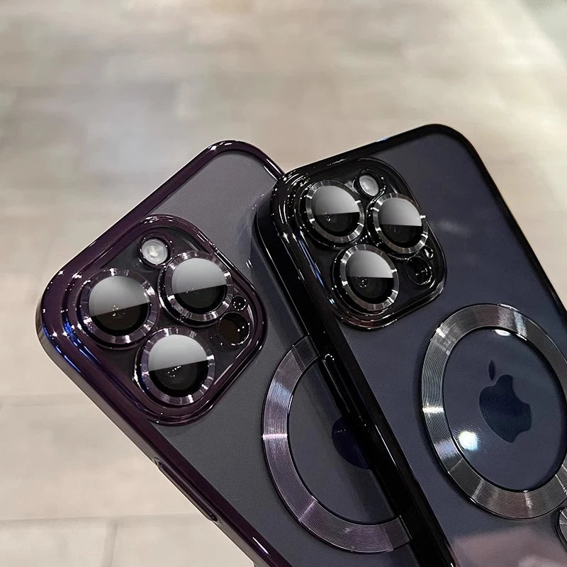 Premium Magnetic Clear MagSafe Case – iPhone 11 to 17 / Pro, Pro Max, Air, Plus