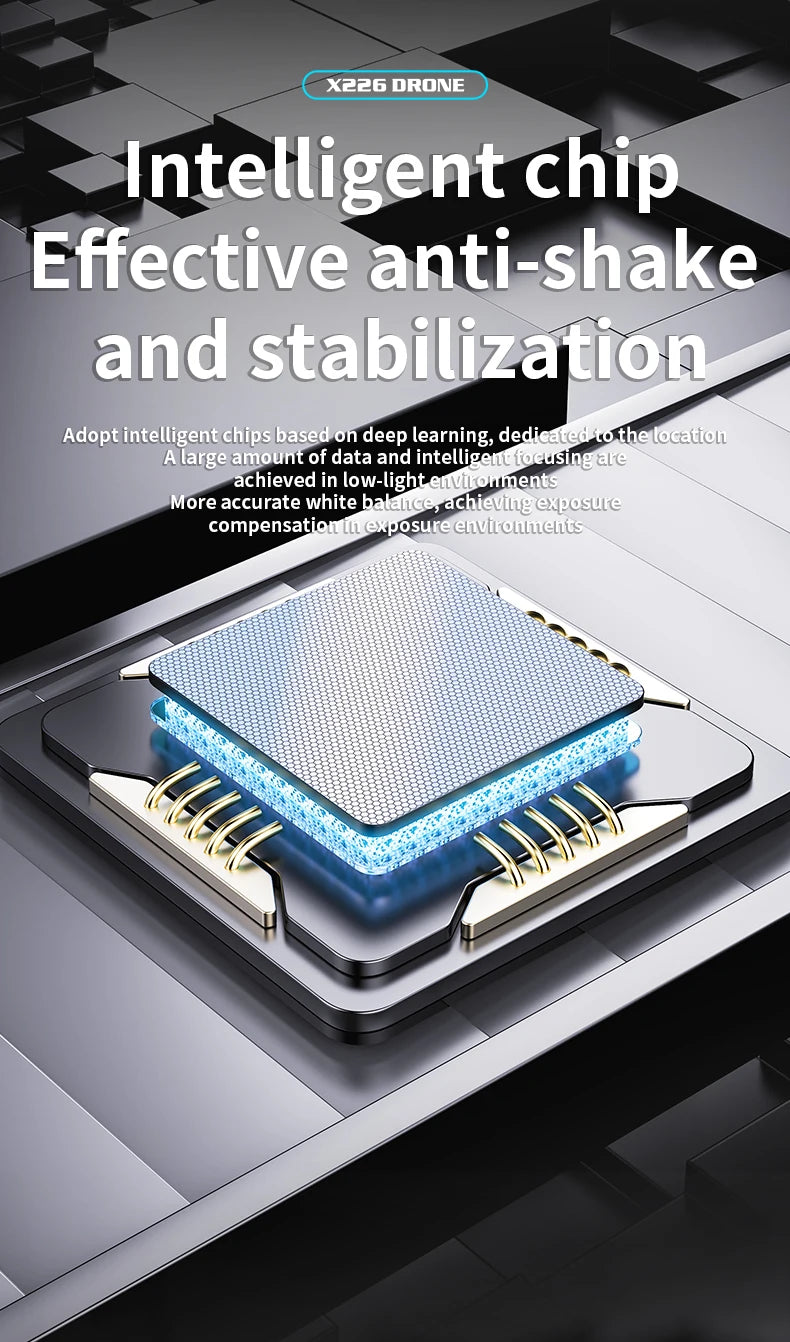 X226 Brushless Drone – Dual HD Camera, VR Control, Obstacle Avoidance, Optical Flow Hover