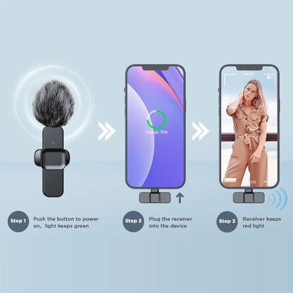 SNZIYAG K10 Wireless Lavalier Microphone – Portable Mini Mic for iPhone, Android, PC & Live Gaming