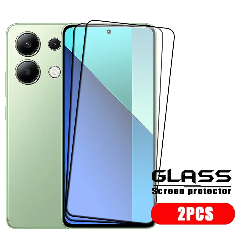 4Pcs Full Cover Tempered Glass Screen Protector – 9H Hardness for Xiaomi Redmi Note 13 4G