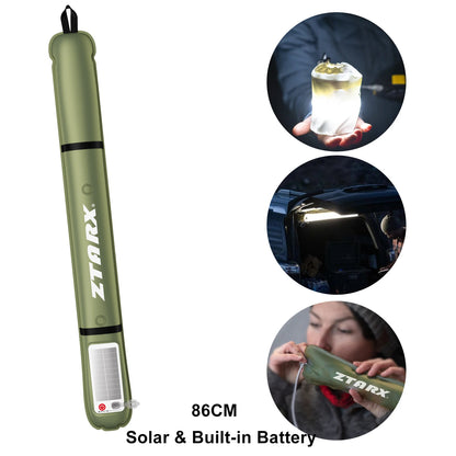 Solar USB Rechargeable LED Tube – Foldable, Magnetic & Waterproof for Outdoor Use
