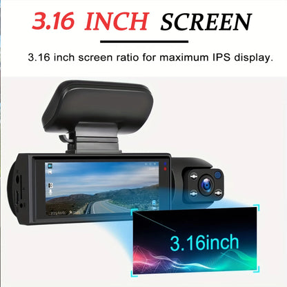 Dual Lens Car DVR 1080P – Interior & Front Dash Cam Full HD Vehicle Recorder