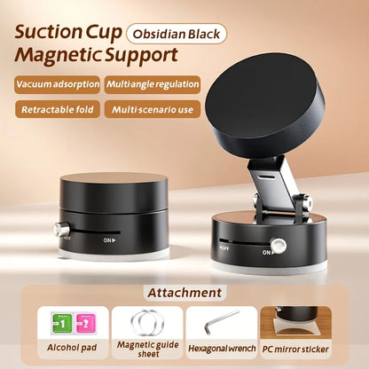 Vacuum Suction Magnetic Phone Holder – Adjustable & Foldable Design