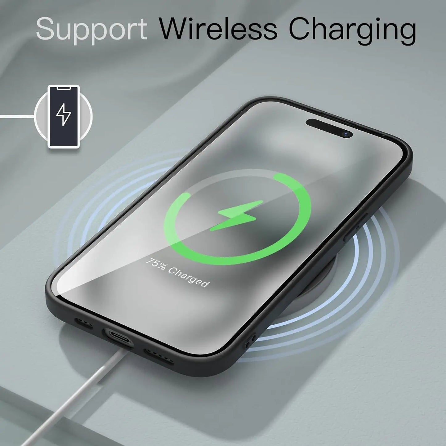 Frosted Soft Silicone Case – Slim Matte Back Cover for iPhone 12/13/14/15/16