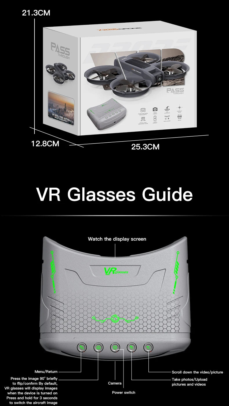 X226 Brushless Drone – Dual HD Camera, VR Control, Obstacle Avoidance, Optical Flow Hover