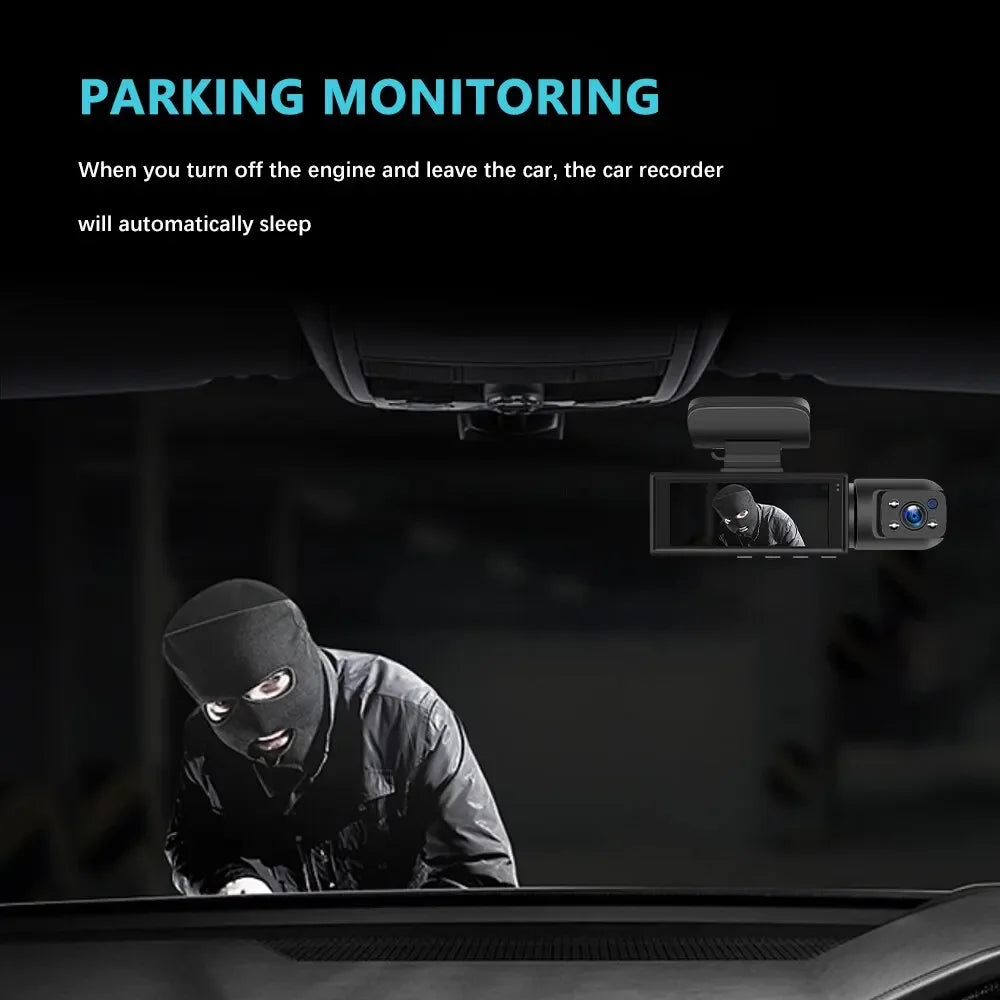 Dual Lens Car DVR 1080P – Interior & Front Dash Cam Full HD Vehicle Recorder