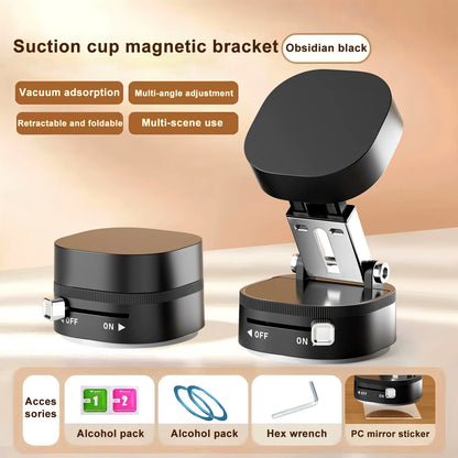 Vacuum Suction Magnetic Phone Holder – Adjustable & Foldable Design
