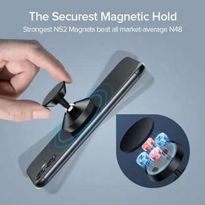 Magnetic Phone Holder – Stick-on Car Dashboard or Wall Mount for iPhone, Samsung & Xiaomi