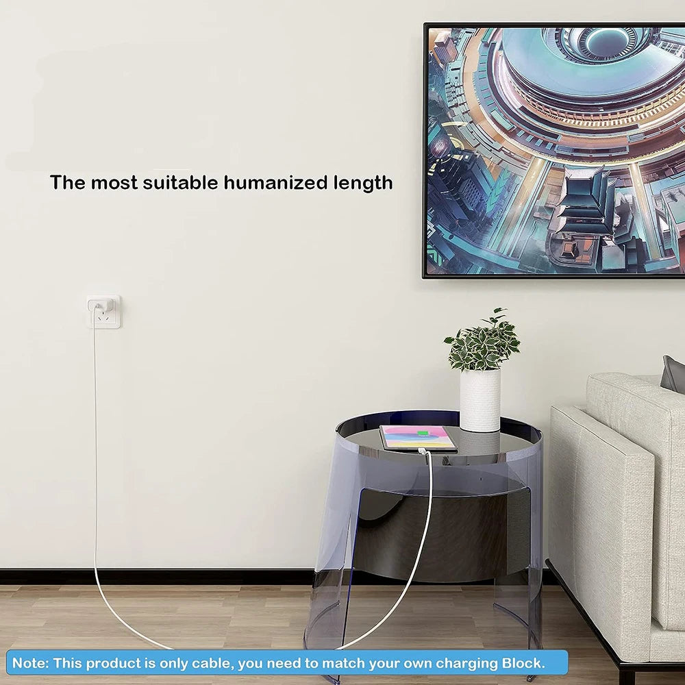 PD 60W USB-C to USB-C Fast Charging Cable – 1M/2M/3M for iPhone 15, Samsung, Xiaomi