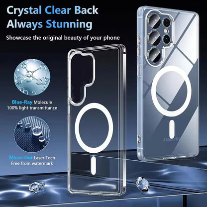 MagSafe Magnetic Wireless Charging Case – Clear Shockproof Cover for Galaxy S25 / S25+ / S25 Ultra