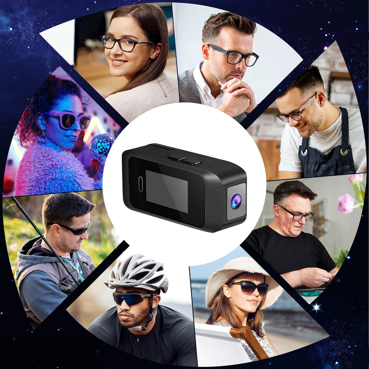 Wearable Glasses Camera 1080P – Mini Portable Video Recorder with Head-Mounted Design