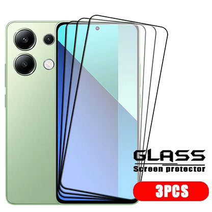 4Pcs Full Cover Tempered Glass Screen Protector – 9H Hardness for Xiaomi Redmi Note 13 4G