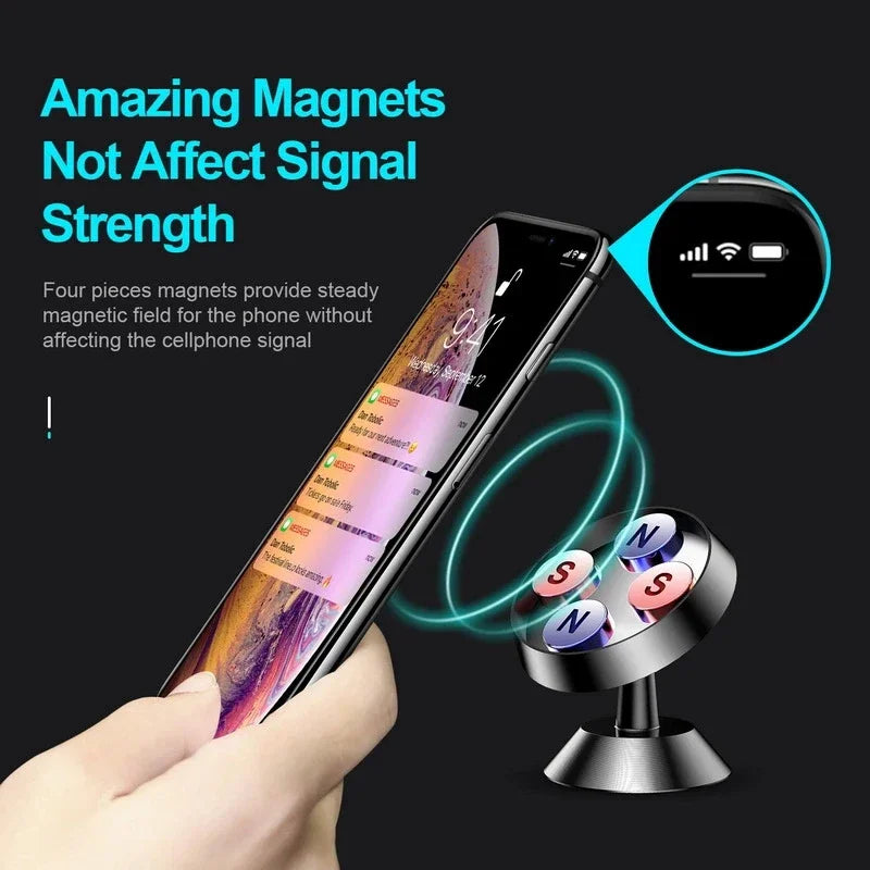 Magnetic Phone Holder – Stick-on Car Dashboard or Wall Mount for iPhone, Samsung & Xiaomi