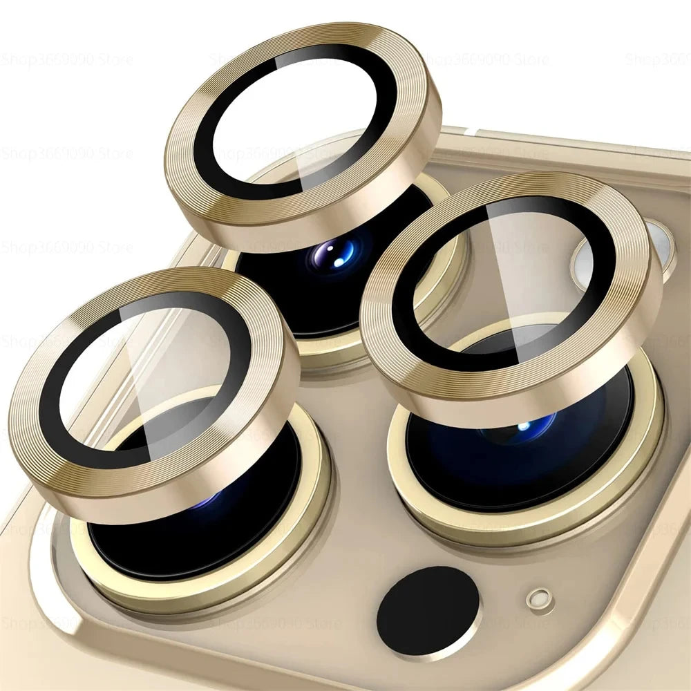 3-2PCS Camera Lens Protector For iPhone 16 Pro Max 16Pro 16Plus  Metal Ring Protector Glass For iPhone 14 15 Plus Camera Lens
