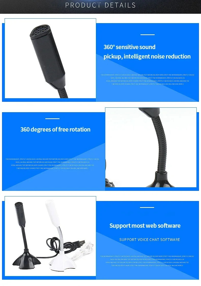 Professional Adjustable USB Microphone – High Quality for Laptop, Studio, Gaming & Streaming