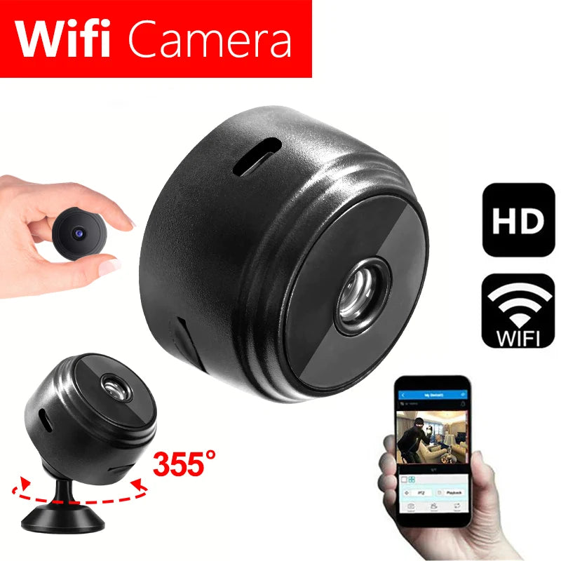 A9 2MP Mini WiFi Camera – Wireless Security Cam with Remote Monitoring for Smart Home