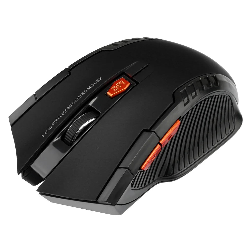 2.4G Wireless Gaming Mouse – 1600DPI, 6 Buttons, USB Receiver for PC & Laptop