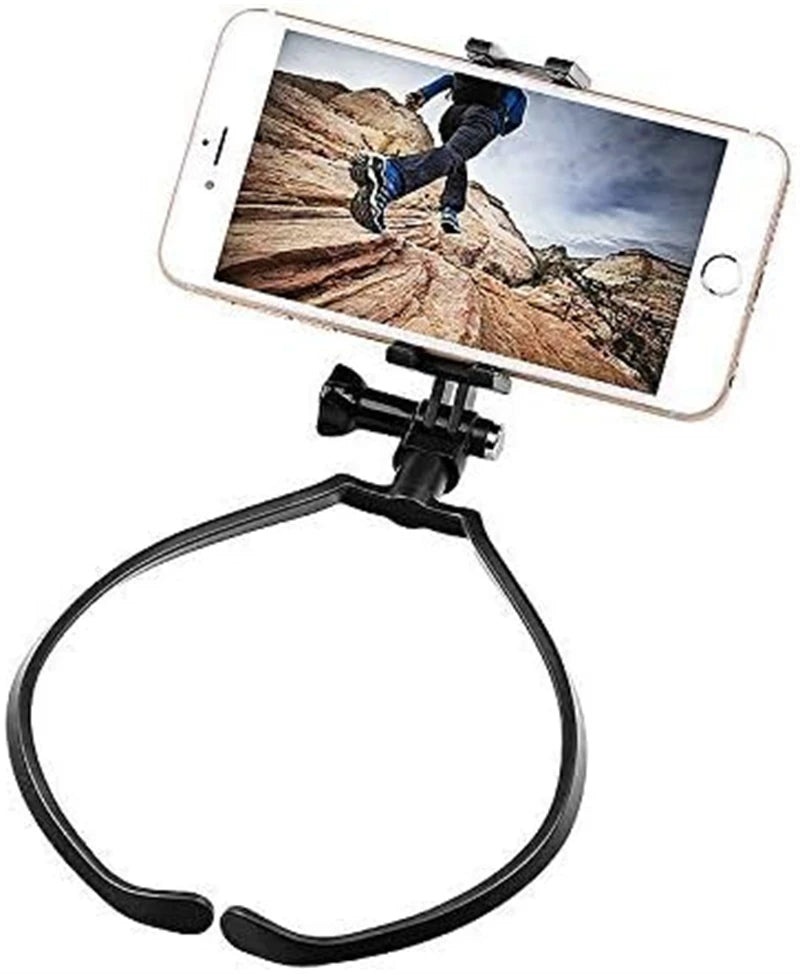 Suporte de Pescoço Mãos Livres – Base Universal para iPhone, Samsung e GoPro
