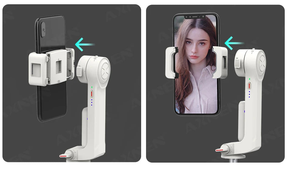 AXNEN A10 Smartphone Gimbal – Stabilizer with Fill Light, Tripod & Remote