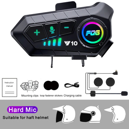 Bluetooth 5.3 Helmet Headset – Waterproof Hands-Free Speaker & MP3 Player for Motorcycle