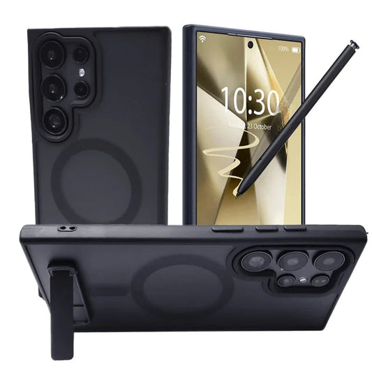 UYUXIO Magnetic Kickstand Case – Holder Cover for Samsung S25/S24/S23 Ultra/Plus/FE