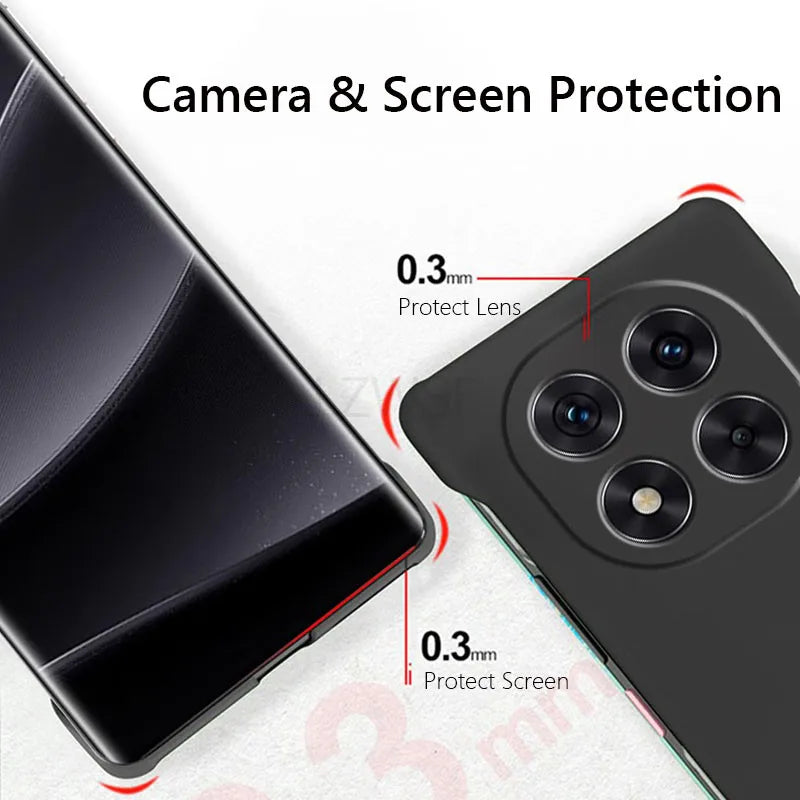 Slim Matte Hard Case for Redmi Note 14 Pro Plus – Frameless Shockproof Cover