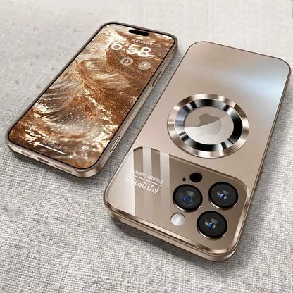 Premium Luxury Magnetic Glass Cover for iPhone 11–17 Series