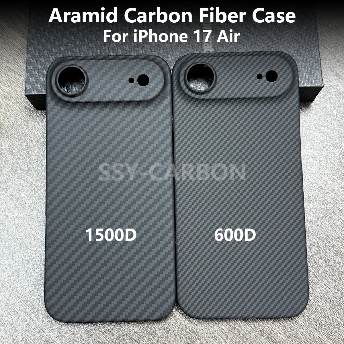 Real Carbon Fiber Case – Ultra-Thin 600D/1500D Aramid Armor for iPhone 17 Air