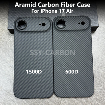 Real Carbon Fiber Case – Ultra-Thin 600D/1500D Aramid Armor for iPhone 17 Air