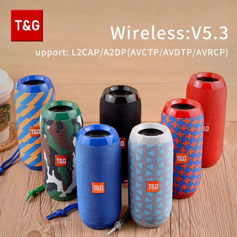 Portable T&G TG117 Speaker – TWS Surround Sound, Bluetooth, FM & TF