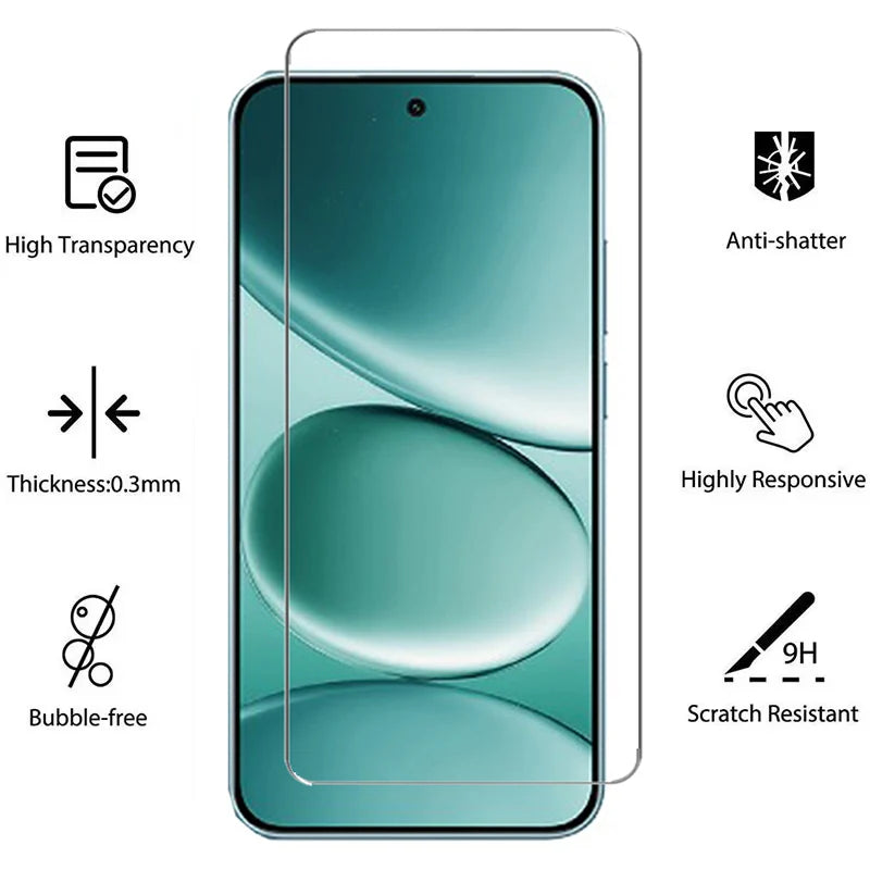 4 PCS Tempered Glass Screen Protector – HD Clear Premium Protection for Xiaomi Redmi Note 15 Pro