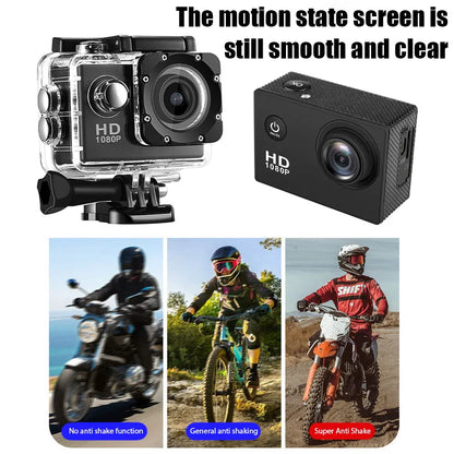 4K Ultra HD Action Camera – Waterproof with 2.0” Screen for Helmet & Outdoor Sports