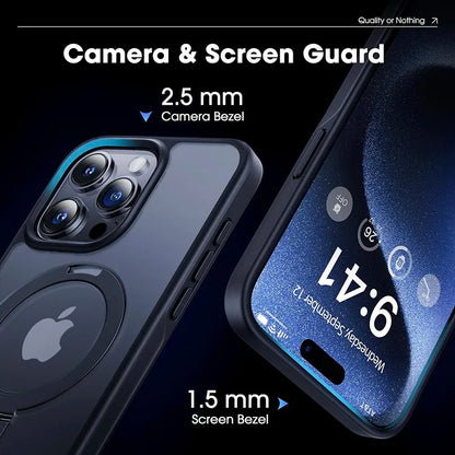 Matte Magnetic Ring Stand Case – Ultra Slim Cover for iPhone 17 Pro / Pro Max / Air