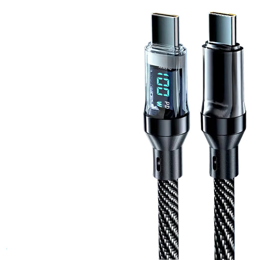 NNBILI 120W USB-C to USB-C Fast Charging Cable – LED Display for Huawei, OPPO, Vivo