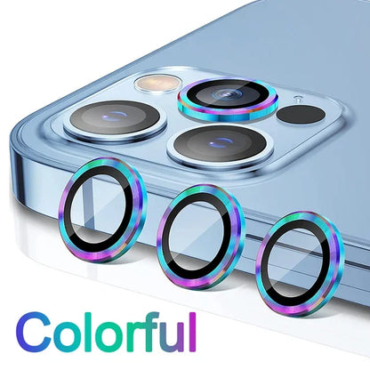 3-2PCS Camera Lens Protector For iPhone 16 Pro Max 16Pro 16Plus  Metal Ring Protector Glass For iPhone 14 15 Plus Camera Lens