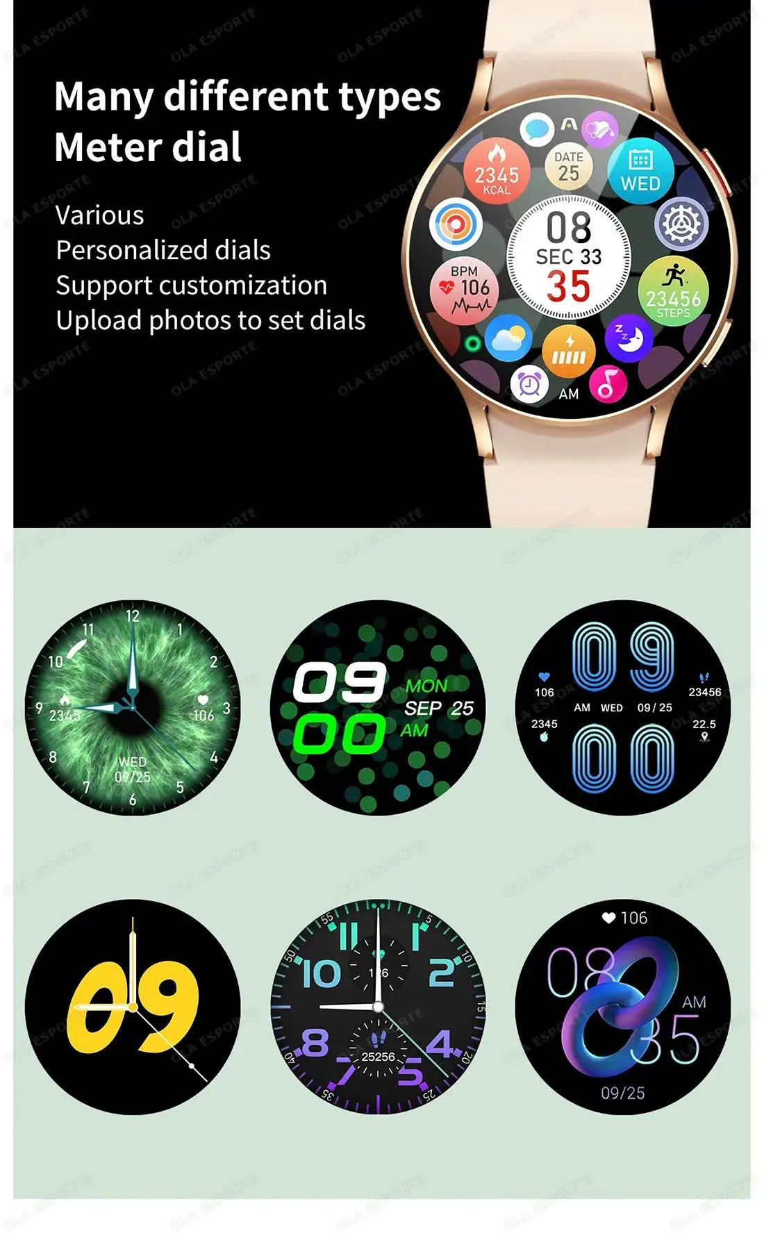 Smartwatch with Bluetooth Call – Waterproof Fitness Watch with Heart Rate & Sleep Monitor