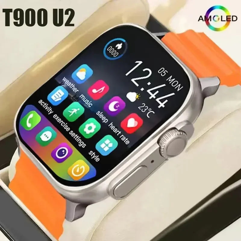 Smartwatch T900 U2 49mm – Bluetooth Call, NFC, GPS, Music, Games, Wireless Charging