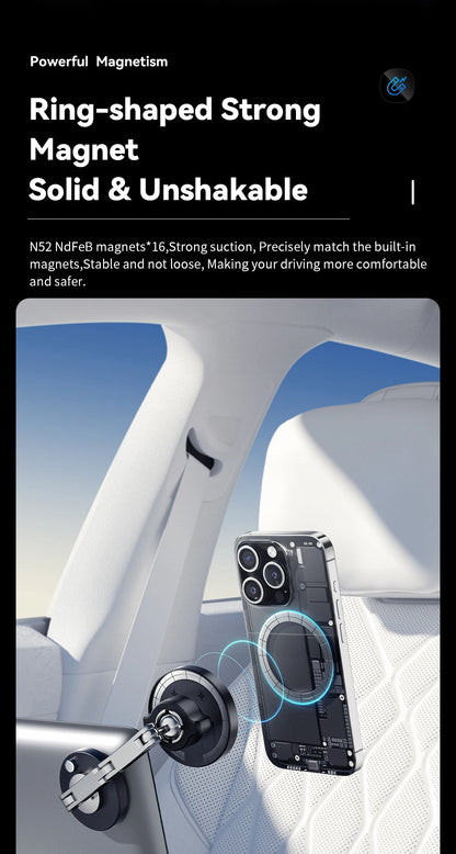 Essager Magnetic Car Wireless Charger – 15W Fast Charging Mount for MagSafe iPhone