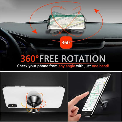 Magnetic Phone Holder – Stick-on Car Dashboard or Wall Mount for iPhone, Samsung & Xiaomi