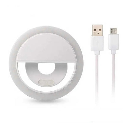 LED Ring Light for Selfies – USB Rechargeable for All Smartphones