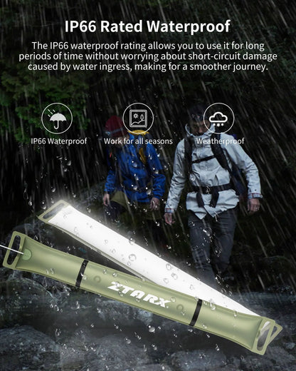 Solar USB Rechargeable LED Tube – Foldable, Magnetic & Waterproof for Outdoor Use