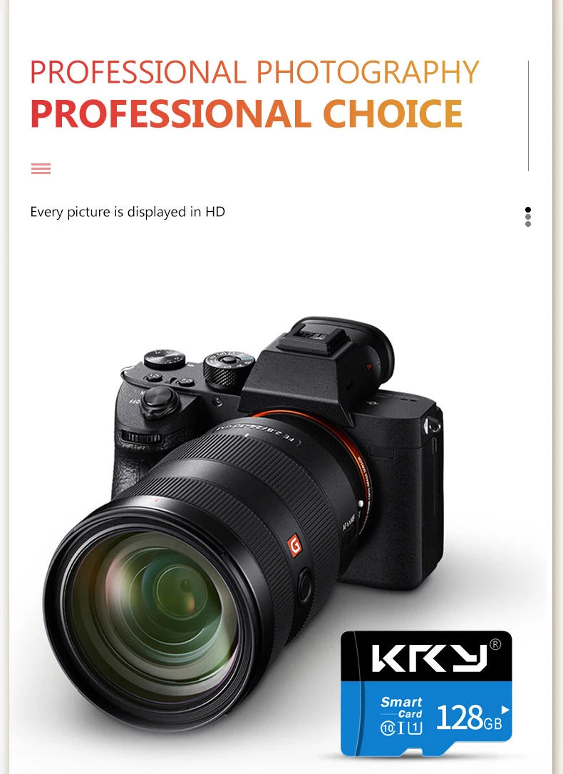 Micro SD/TF Memory Card – 32GB/64GB/128GB Class 10 Flash Card for Phone & Devices