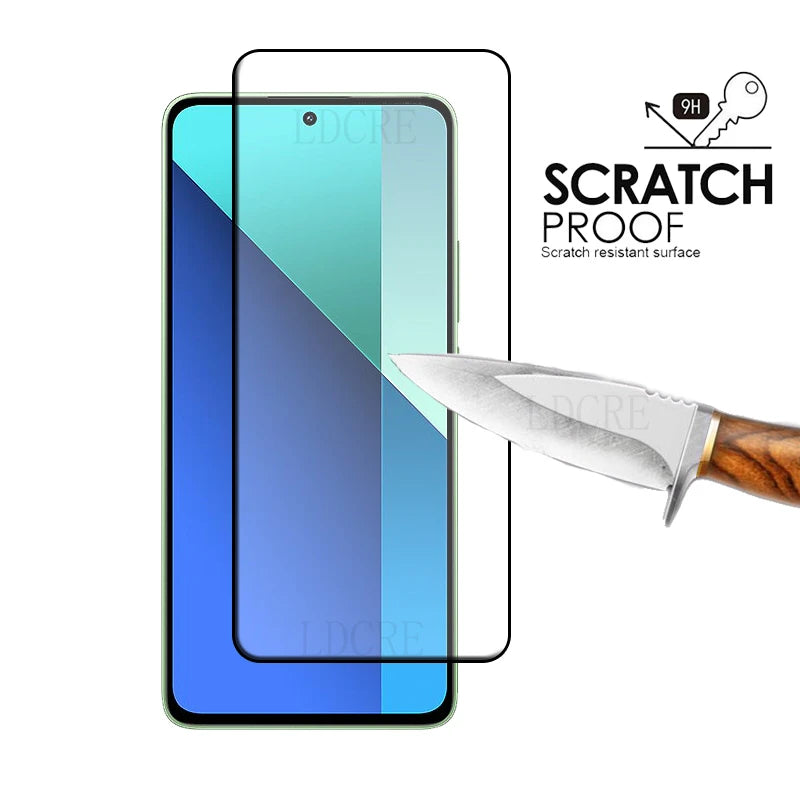 4Pcs Full Cover Tempered Glass Screen Protector – 9H Hardness for Xiaomi Redmi Note 13 4G