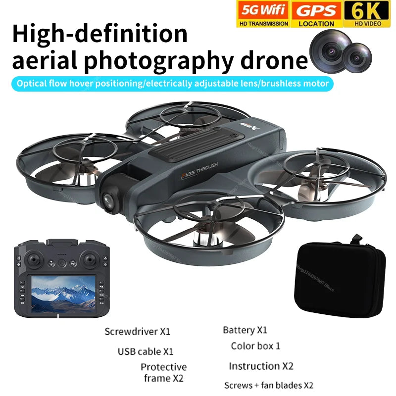 X226 Brushless Drone – Dual HD Camera, VR Control, Obstacle Avoidance, Optical Flow Hover