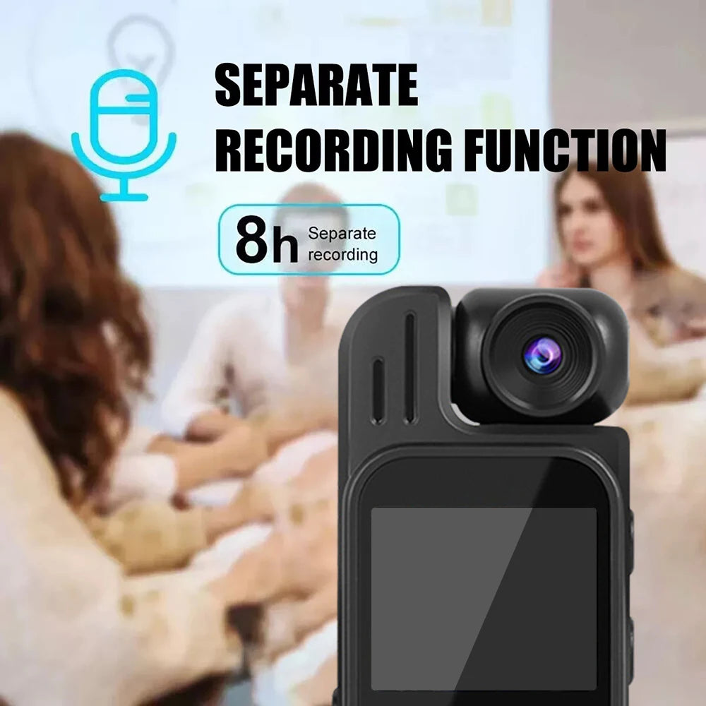 Mini Body Camera 1080P – HD Sports Cam with Infrared Night Vision & 1.3” Screen