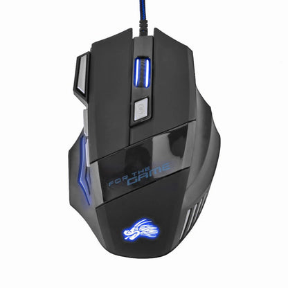 Smart wired USB gaming mouse, 7 buttons, backlit, ergonomic, 5500 DPI