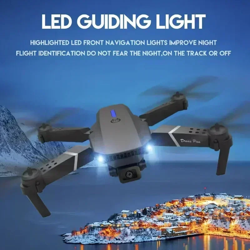 E88 Pro Foldable Drone – 4K/1080P HD Camera, WiFi FPV, RC Helicopter Toy Gift