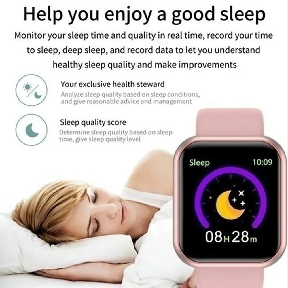 Y68 D20 Smartwatch – Fitness Tracker, Sleep Monitor, Music Control & Alarm Clock