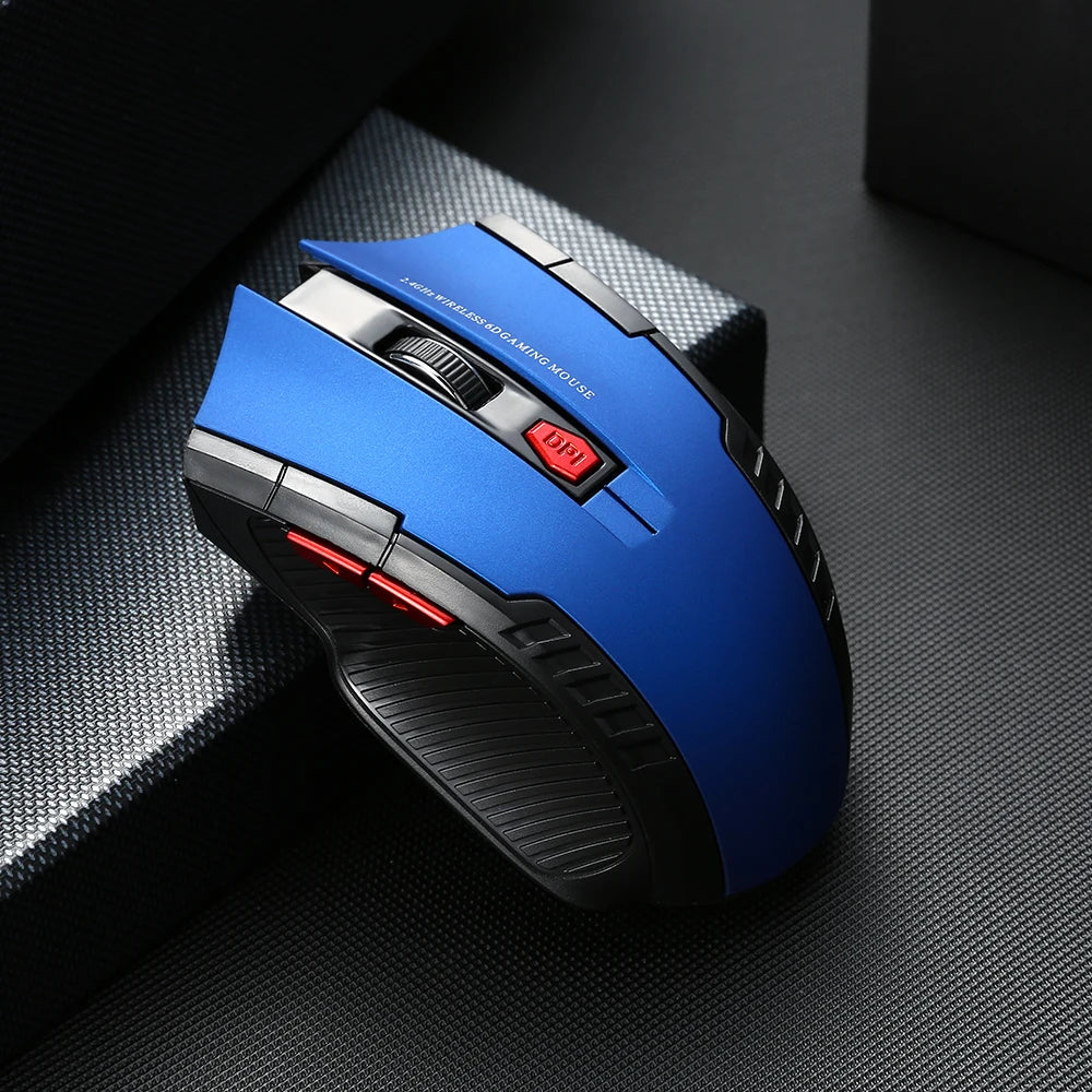 2.4G Wireless Gaming Mouse – 1600DPI, 6 Buttons, USB Receiver for PC & Laptop